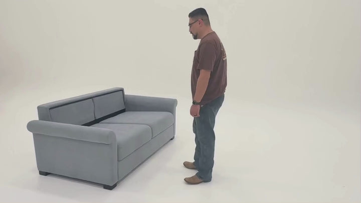 Klaussner Winslowe Fabric Sleeper Sofa With Rolled Arms