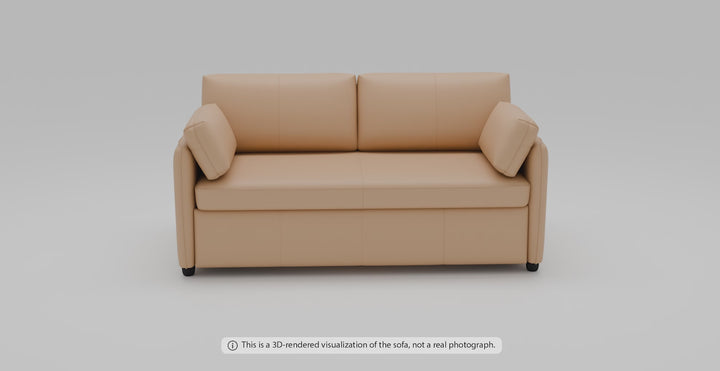 Jennifer Smart Full Leather Sleeper Sofa With Memory Foam Mattress