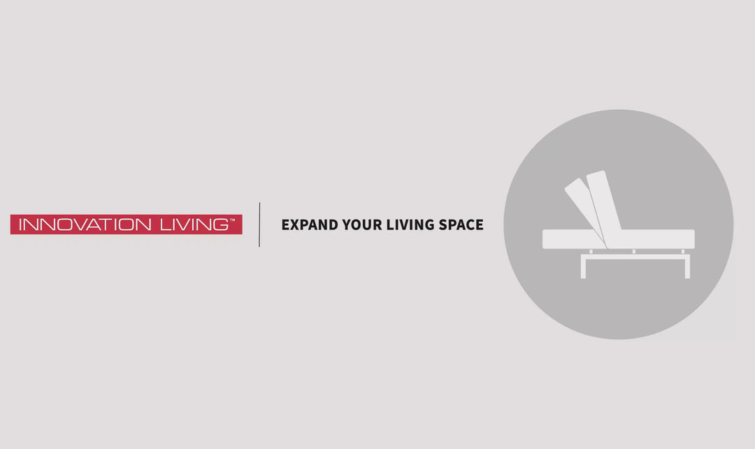Innovation Living Unfurl Fabric Sleeper Sofa with Dark Wood Legs-Jennifer Furniture