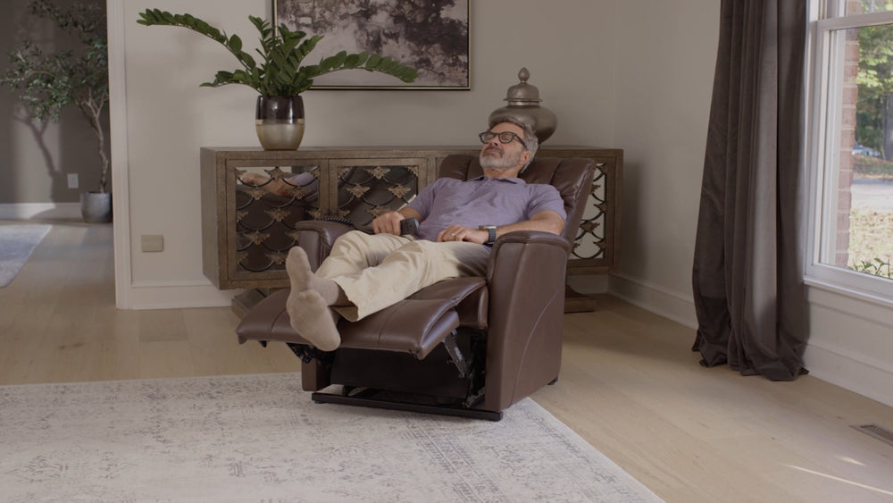 Fjords Memphis Leather Lift Power Glider Chair in Two Sizes-Jennifer Furniture