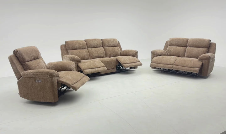Klaussner Ridgewood Fabric Power Reclining Loveseat-Jennifer Furniture