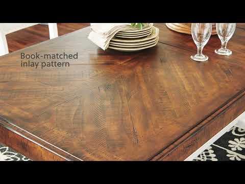 Valebeck Counter Height Wooden Dining Table in Brown
