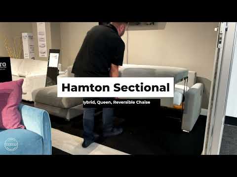 Luonto Hampton Stone Fabric Sofa Sleeper with Foam Mattress