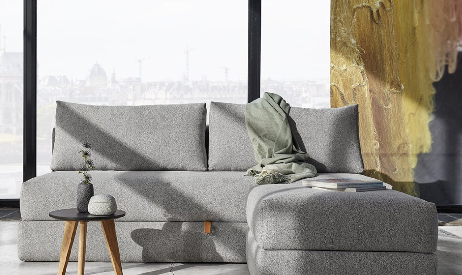 Innovation Living Osvald 2-Seater Fabric Sofa Bed-Jennifer Furniture
