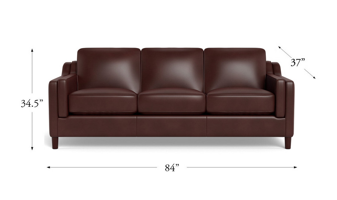 Bella Leather 3-Seater Sofa