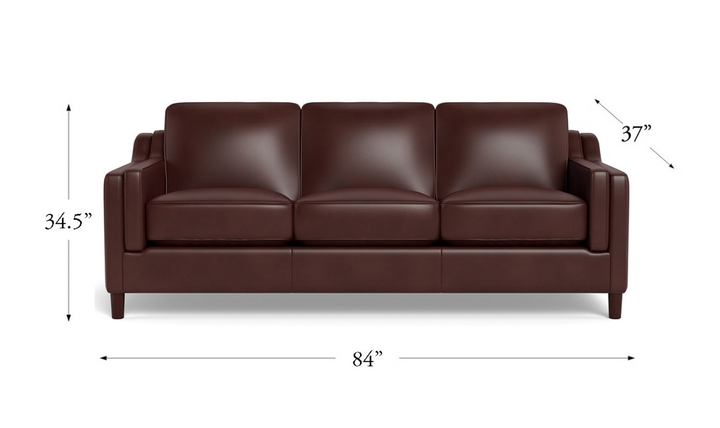 Bella Leather 3-Seater Sofa
