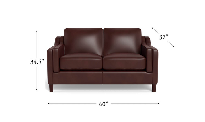 Bella Leather 2-Seater Loveseat-Jennifer Furniture