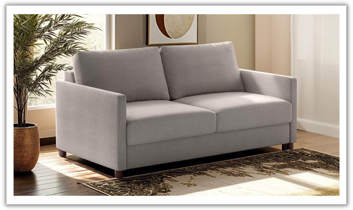 Luonto Polar Fabric Beige Sofa Sleeper (Full XL, King & Queen)