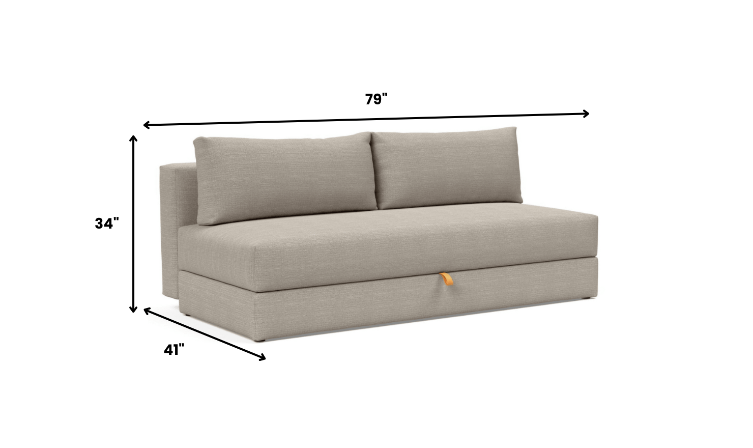 Innovation Living Osvald 2-Seater Fabric Sofa Bed-Jennifer Furniture