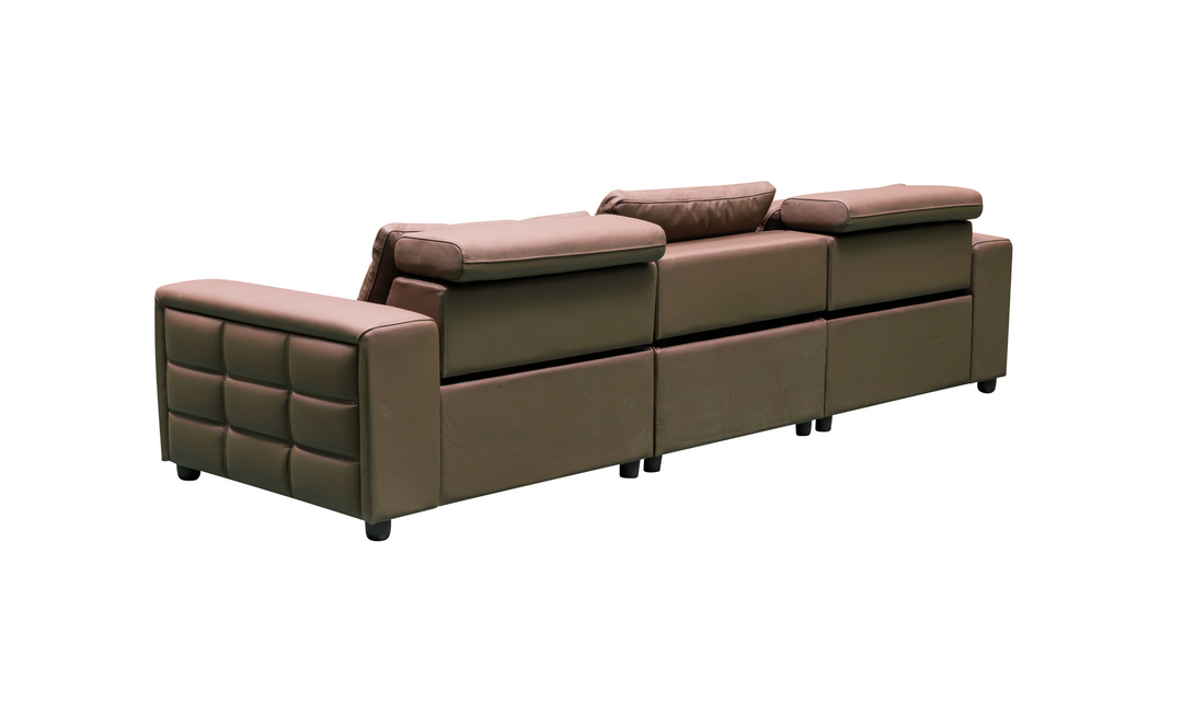 Klaussner Serenity 3-seater Brown Leather Power Reclining Sofa