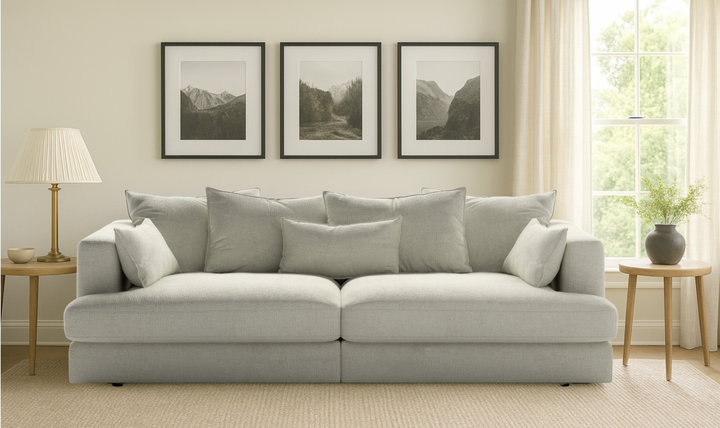 Luonto Vivian Fabric Twin Sofa Day Bed With Track Arms