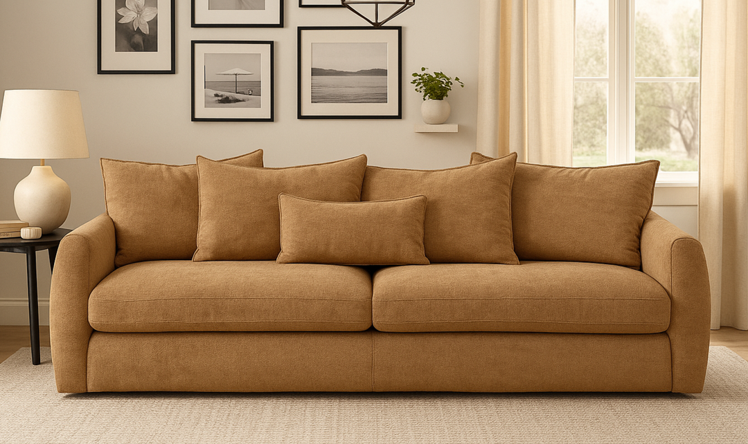 Luonto Vivian Fabric Twin Sofa Day Bed With Track Arms