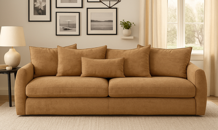 Luonto Vivian Fabric Twin Sofa Day Bed With Track Arms