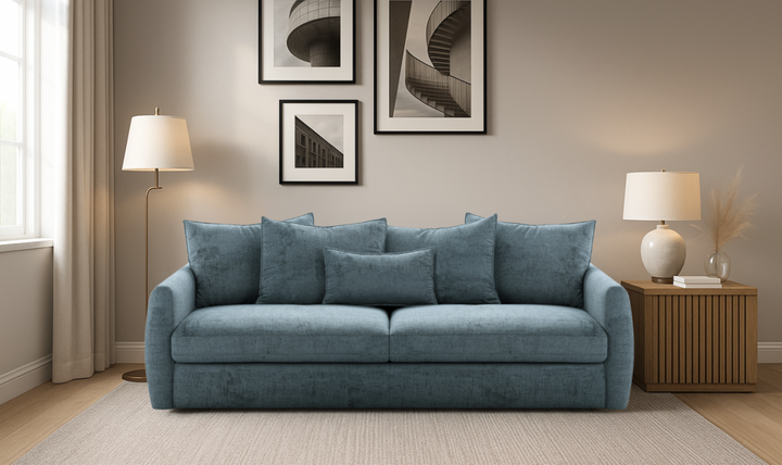 Luonto Vivian Fabric Twin Sofa Day Bed With Track Arms