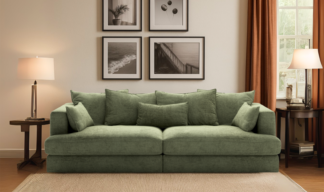 Luonto Vivian Fabric Twin Sofa Day Bed With Track Arms