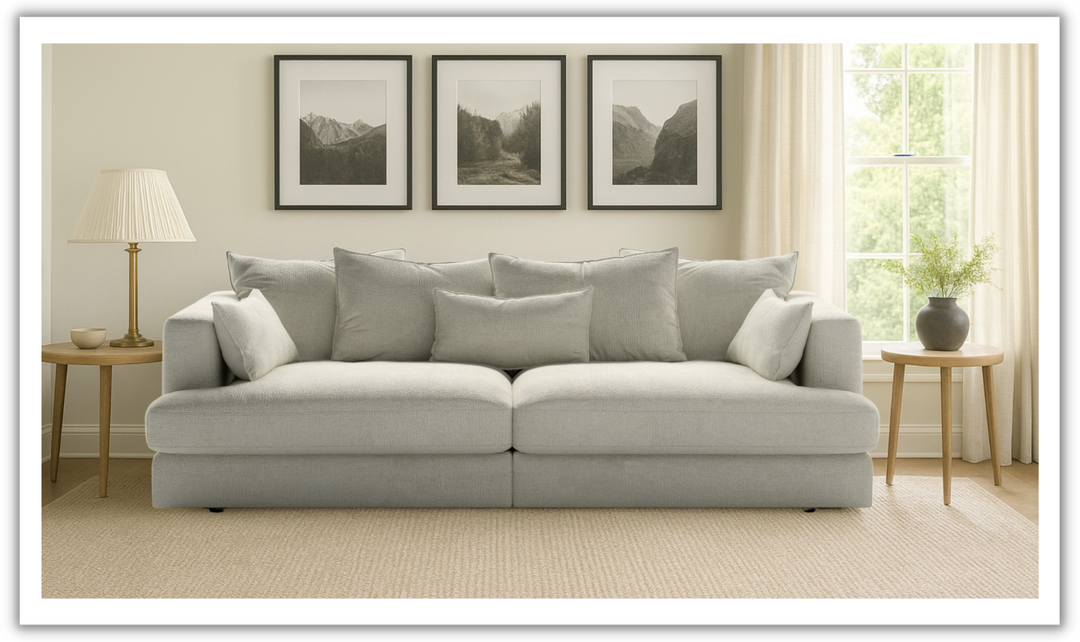 Luonto Vivian Fabric Twin Sofa Day Bed With Track Arms-Jennifer Furniture