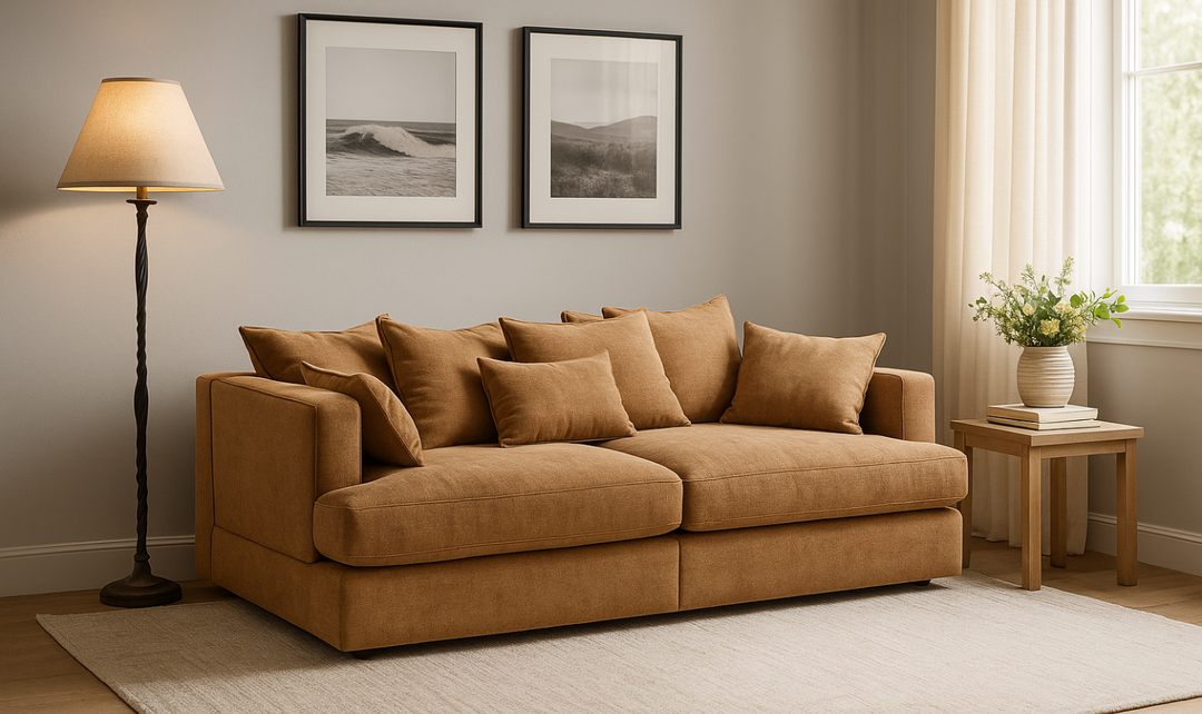 Luonto Vivian Fabric Twin Sofa Day Bed With Track Arms-Jennifer Furniture