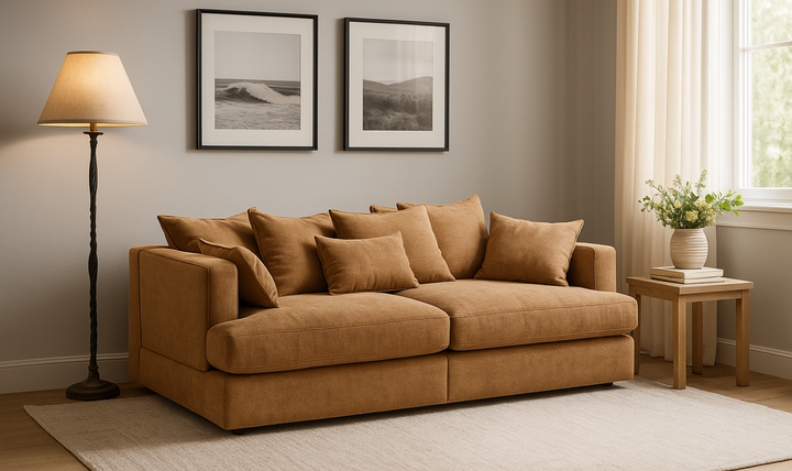 Luonto Vivian Fabric Twin Sofa Day Bed With Track Arms-Jennifer Furniture