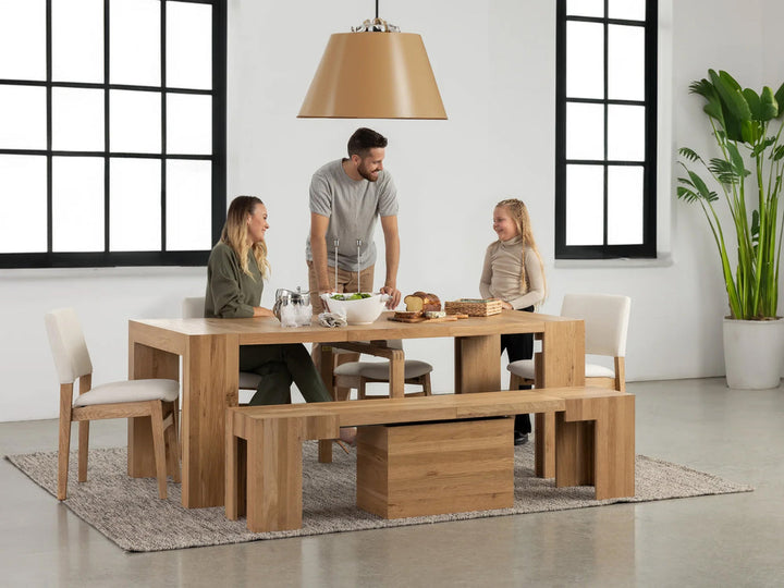 Transformer Table Wooden Dining Chair with Ergonomic lumbar support