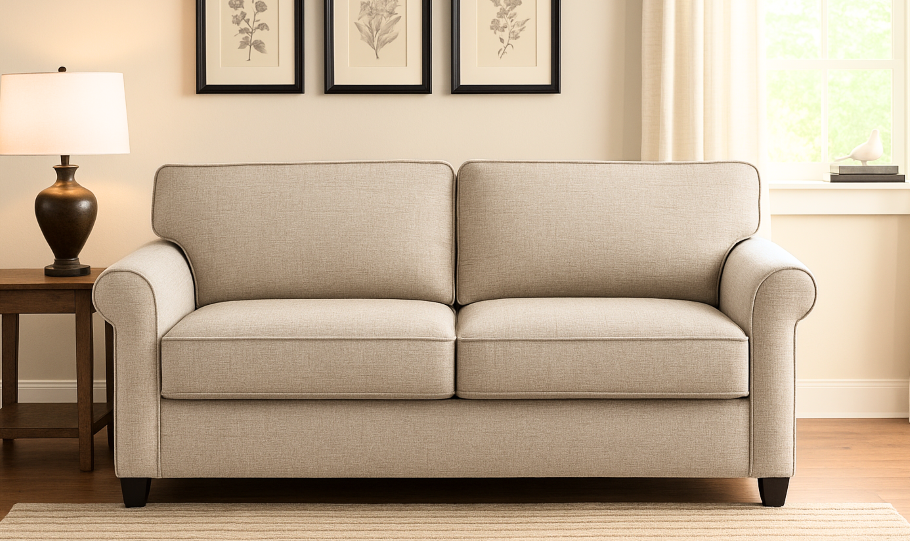 Luonto Willow Fabric Sleeper Sofa With Hybrid Deluxe mechanism (Queen Size)