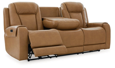 Card Player Leather Power Reclining Living Room Set