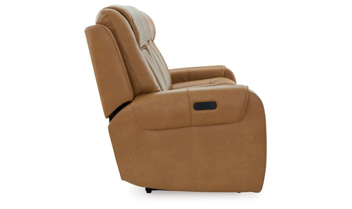 Card Player Leather Power Reclining Living Room Set