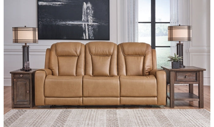 Card Player Leather Power Reclining Living Room Set