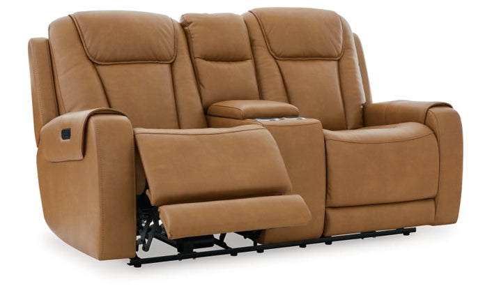 Card Player Leather Power Reclining Living Room Set