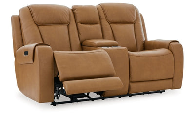 Card Player Leather Power Reclining Living Room Set