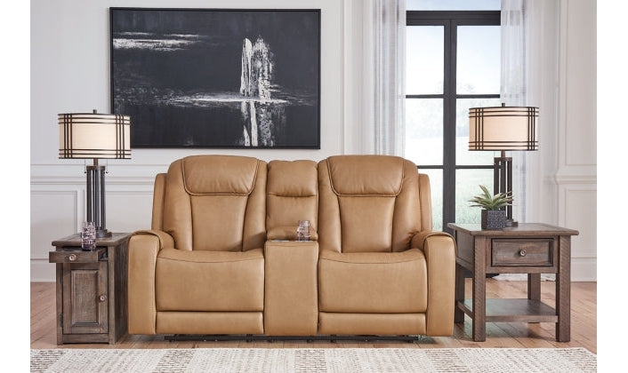 Card Player Leather Power Reclining Living Room Set