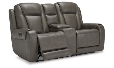 Card Player Leather Power Reclining Living Room Set