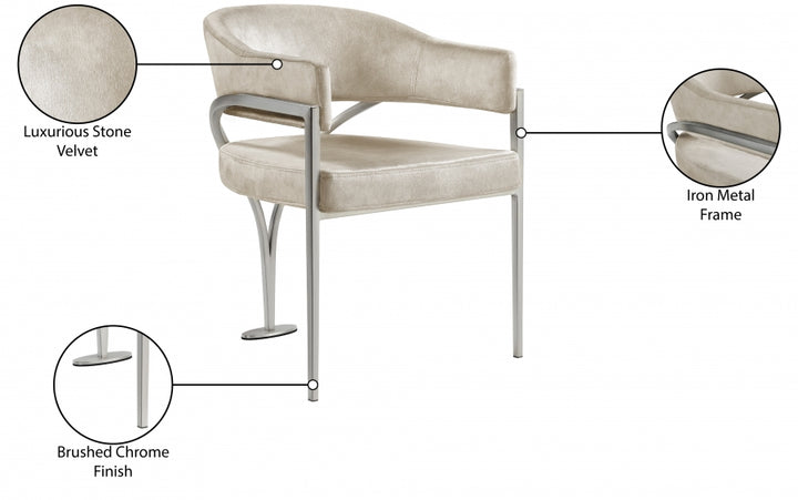 Meridian Madelyn Velvet Upholstered Dining Chair (Set of 2)