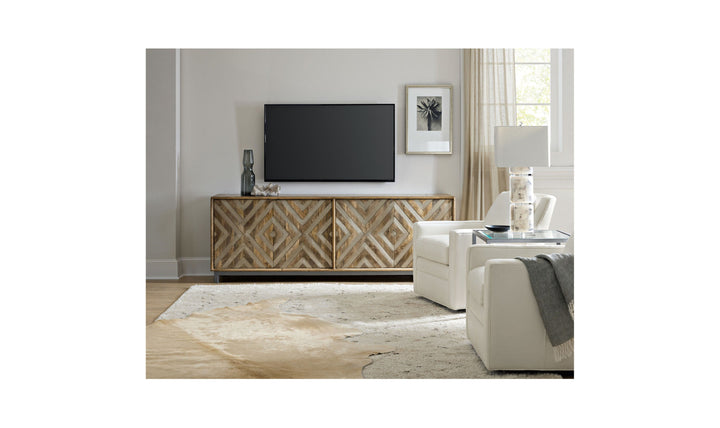 Entertainment Four Door Entertainment Console-Cabinets & Storage-Jennifer Furniture