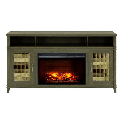 Devora 60" Media Infrared Electric Fireplace in Gray Finish-Fireplaces-Jennifer Furniture