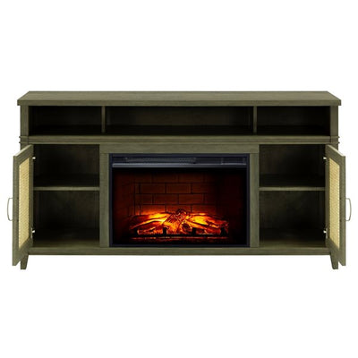 Devora 60" Media Infrared Electric Fireplace in Gray Finish-Fireplaces-Jennifer Furniture