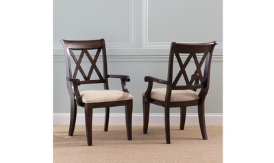 Thatcher X Back Arm Chair-Dining Arm Chairs-Jennifer Furniture