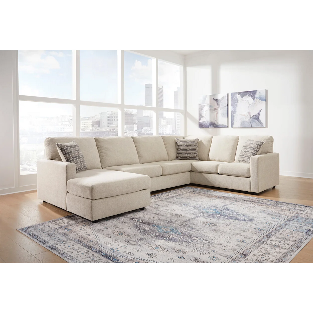 Modern Heritage Edenfield 3-Piece U-Shape Fabric Sectional with