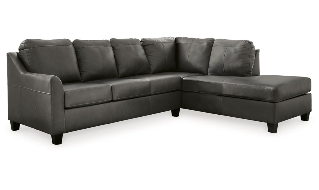 Valderno L-shaped Leather Sectional Sofa