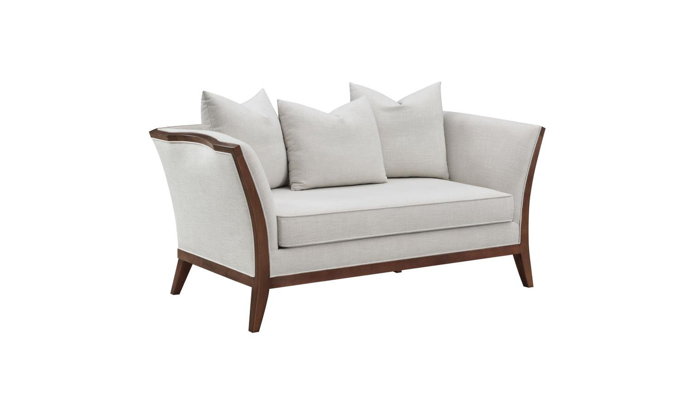 By Lorraine Upholstered Loveseat 2 seater in Beige Online at Jennifer Furniture