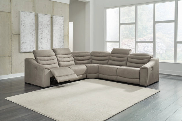 Modern Heritage Next Gen Gaucho Power Recliner Sectional Sofa with Adjustable Headrest