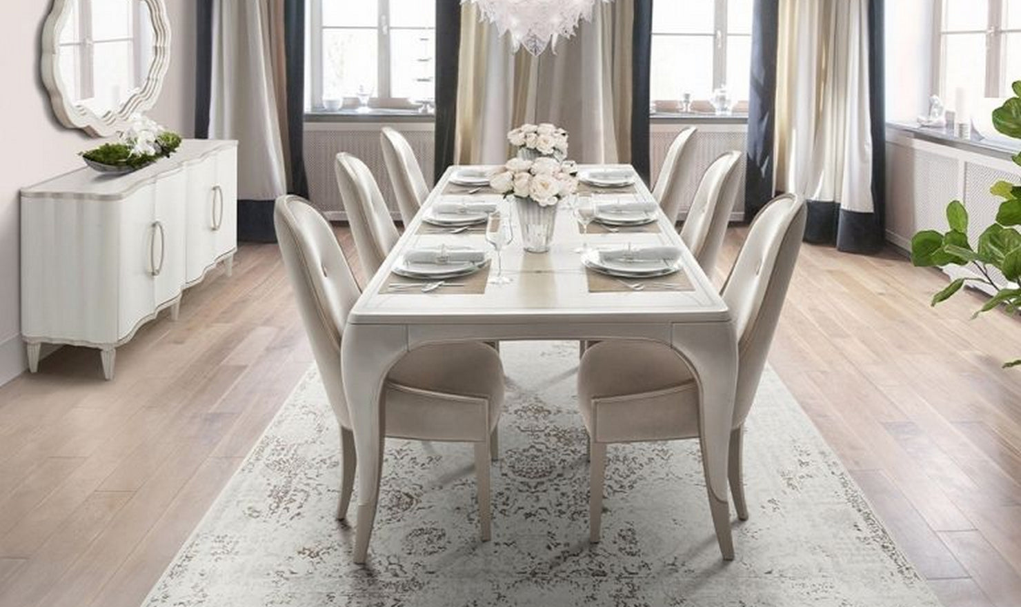 London Place Rectangular Dining Set (7 Piece Set) | Jennifer Furniture