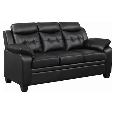 Finley Leather Living Room Set with Pillow Top Armrests