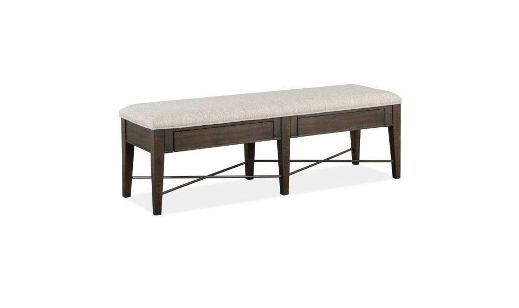 Westley Falls Bench w-Upholstered Seat 
