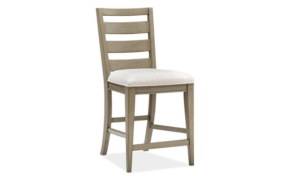 Bellevue Manor Counter Dining Side Chair w-Upholstered Seat
