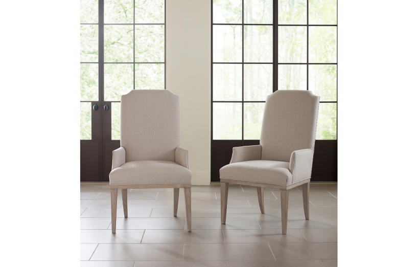 Monteverdi by Rachael Ray Upholstered Host Arm Chair-Dining Arm Chairs-Jennifer Furniture