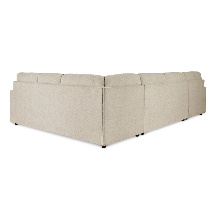 Modern Heritage Edenfield 3-Piece U-Shape Fabric Sectional with Chaise