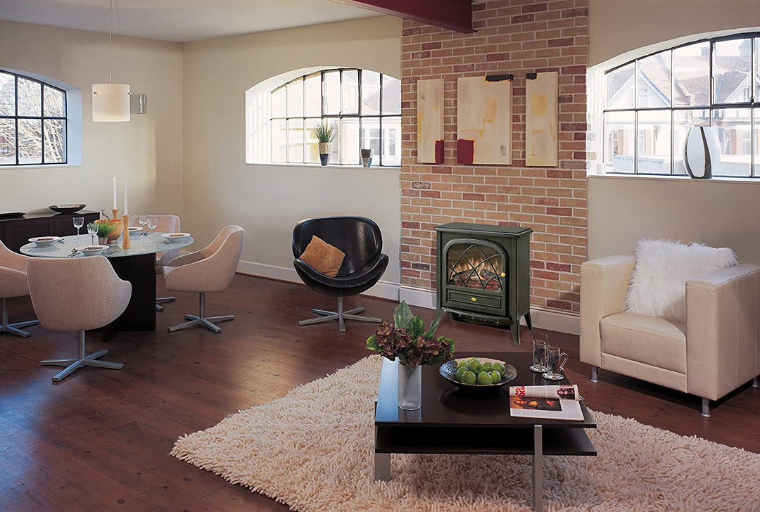 Dimplex Compact Fireplaces Electric Stove - In A Matte Black Finish And Working Door-Fireplaces-Jennifer Furniture