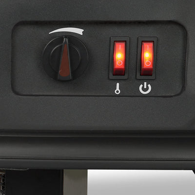 Braxton 25 Curved Front Infrared Electric Stove In Black-Fireplaces-Jennifer Furniture