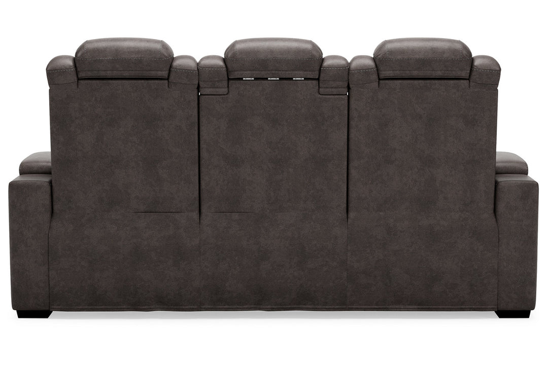 HyllMont Power Reclining Sofa-Sofas-Jennifer Furniture