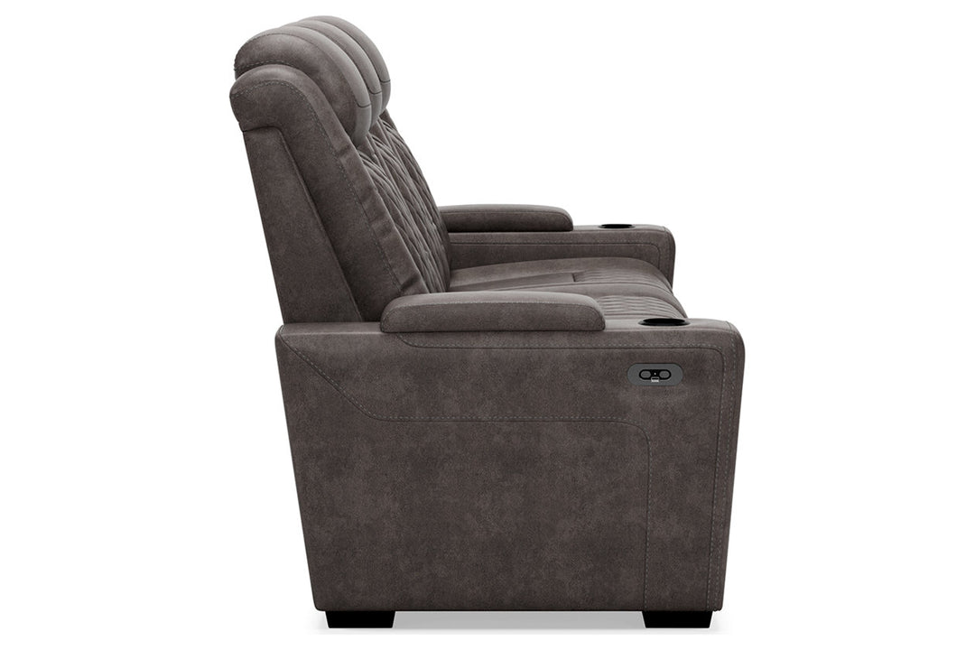 HyllMont Power Reclining Sofa-Sofas-Jennifer Furniture